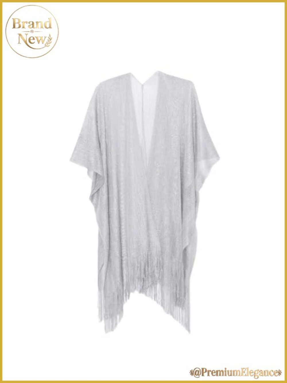 Sparkle Metallic Evening Shawl Wrap for Party Dress Beach Coverup